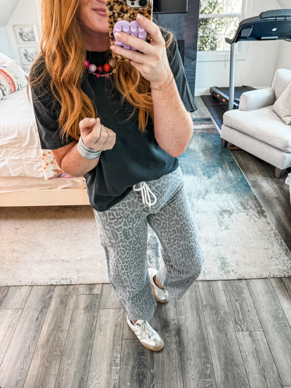 Ivy Leopard Barrel Jeans