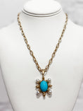 Load image into Gallery viewer, Turquoise + Pearl Necklace
