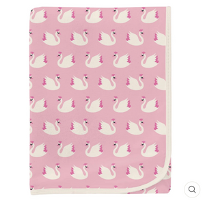 Kickee Pants Swaddle Blanket - Cake Pop Swan Princess