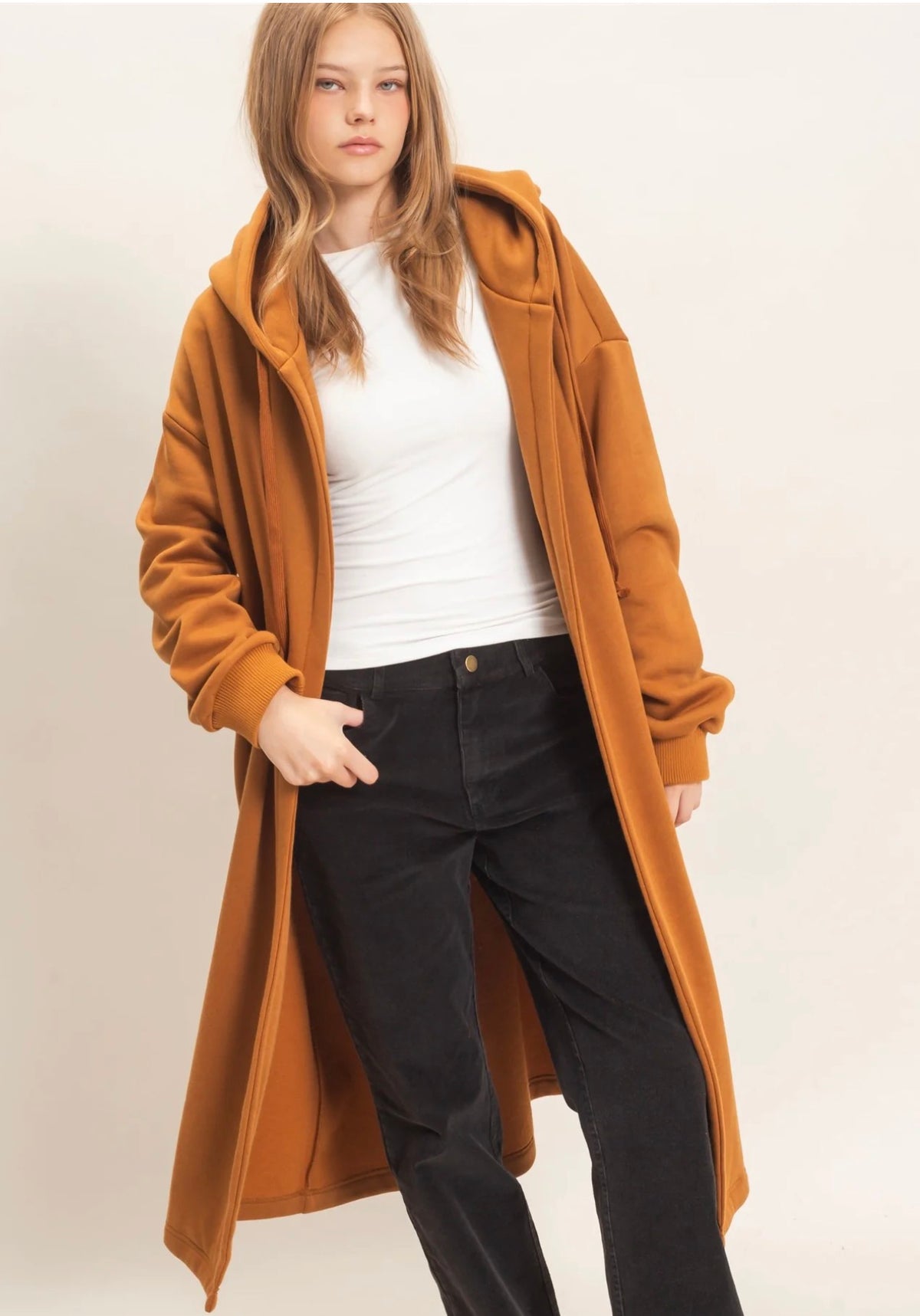 Micah Hooded Cardigan - Camel
