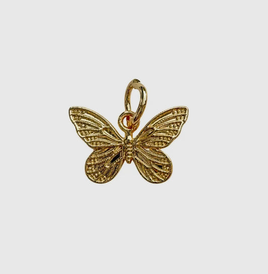 Solid Gold Butterfly Charm