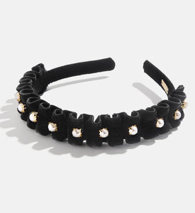 Kids Black Velvet Headband