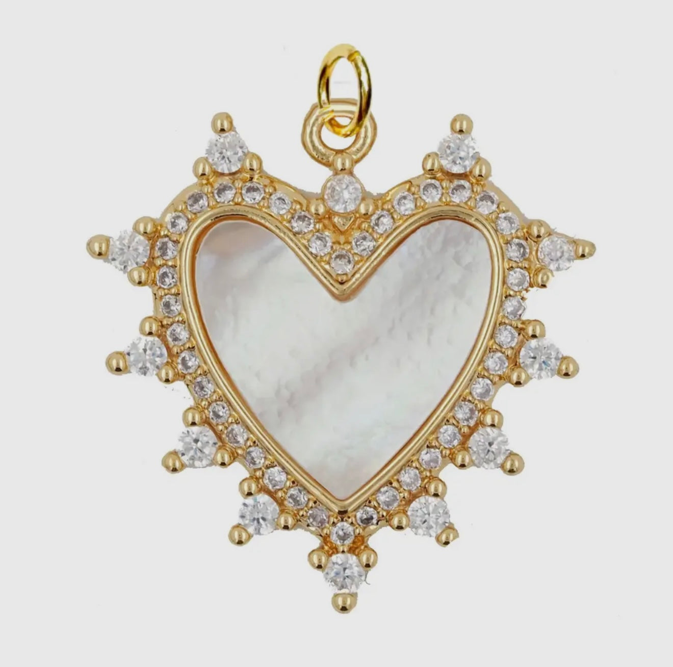 Mother of Pearl Heart Charm