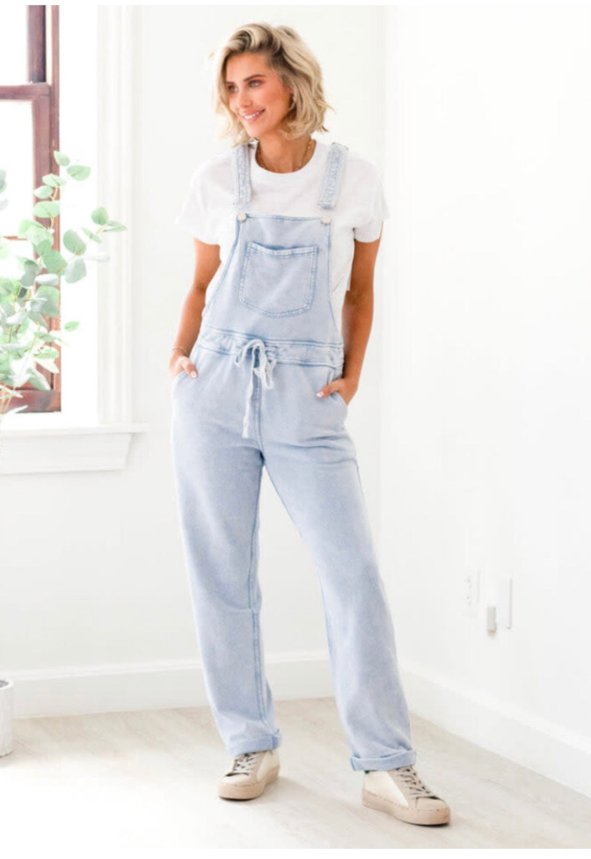 Z Supply Knit Denim Overalls