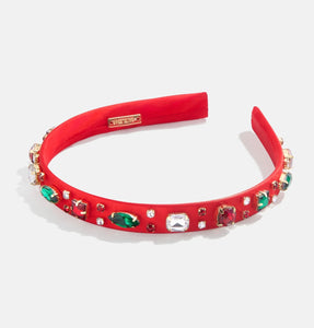 Kids Bejeweled Headband - red