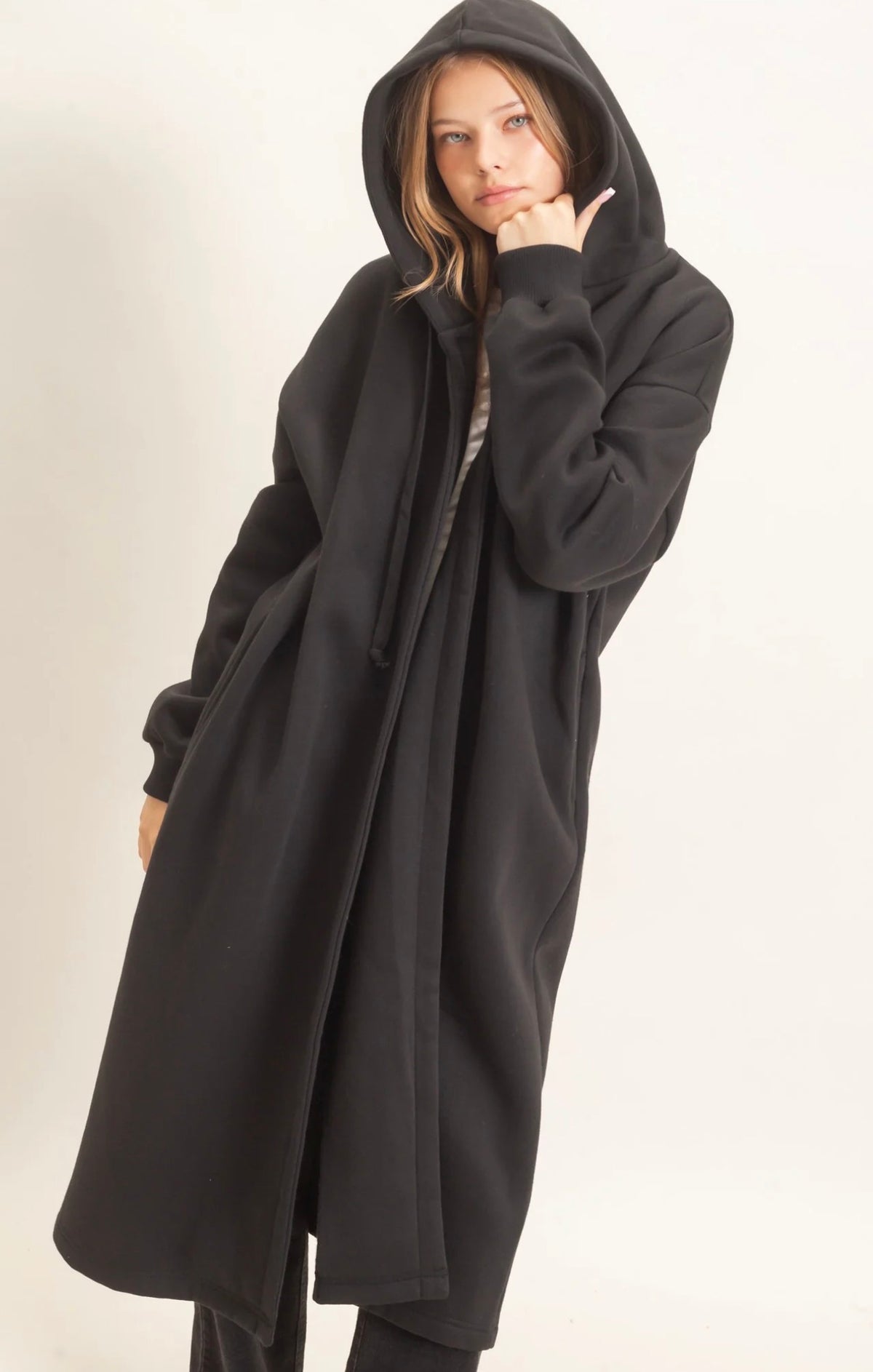 Micah Hooded Cardigan - Black