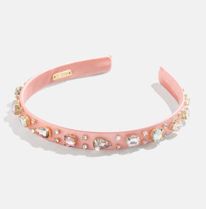 Kids Bejeweled Headband - blush