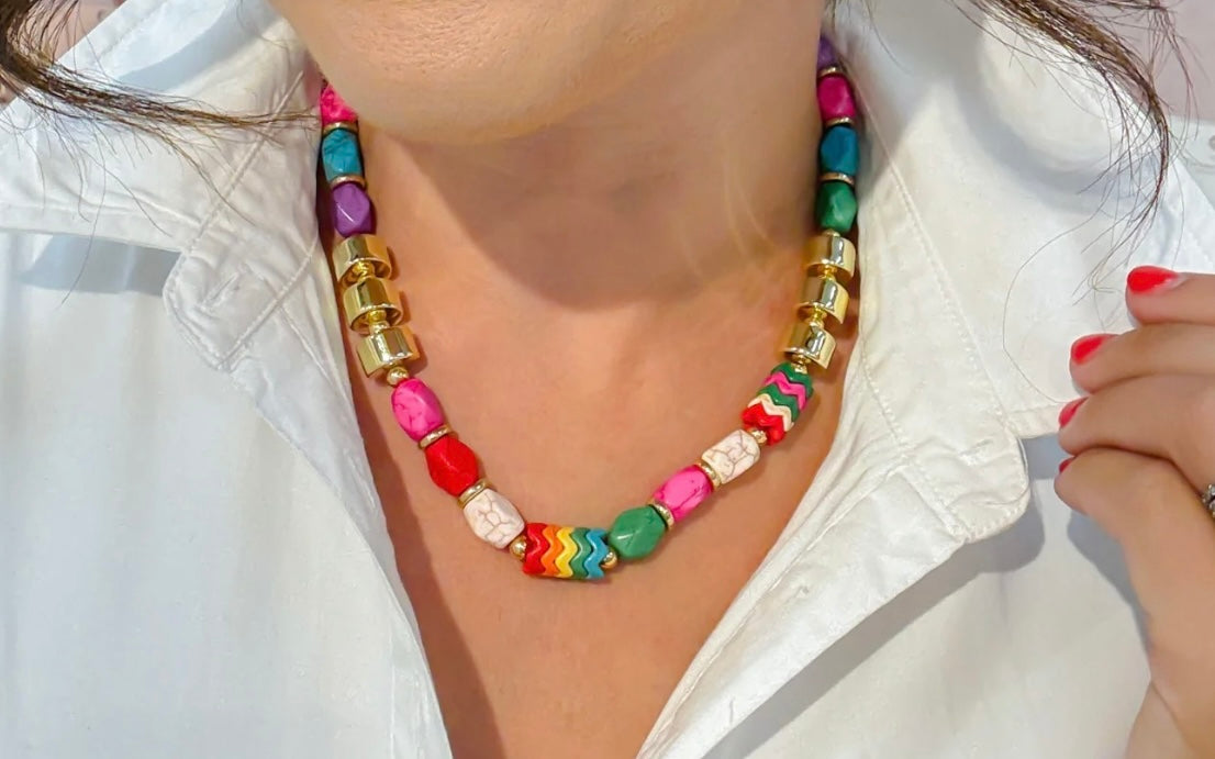 Color Party Gold Necklace