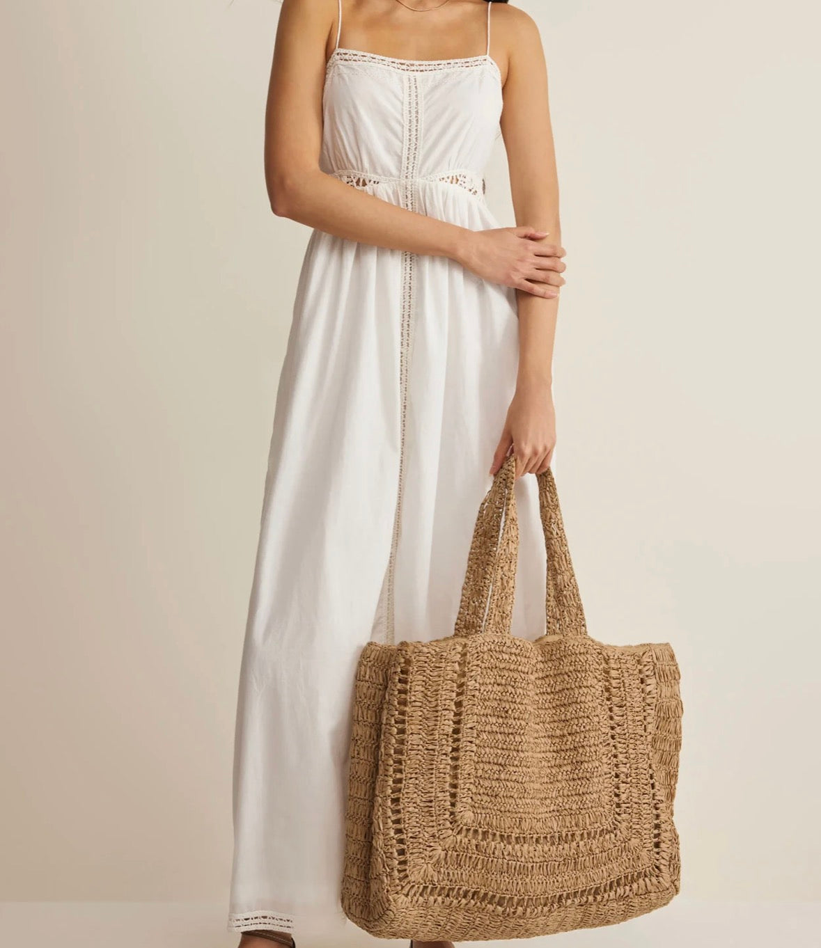 Z Supply Hideaway Raffia Tote