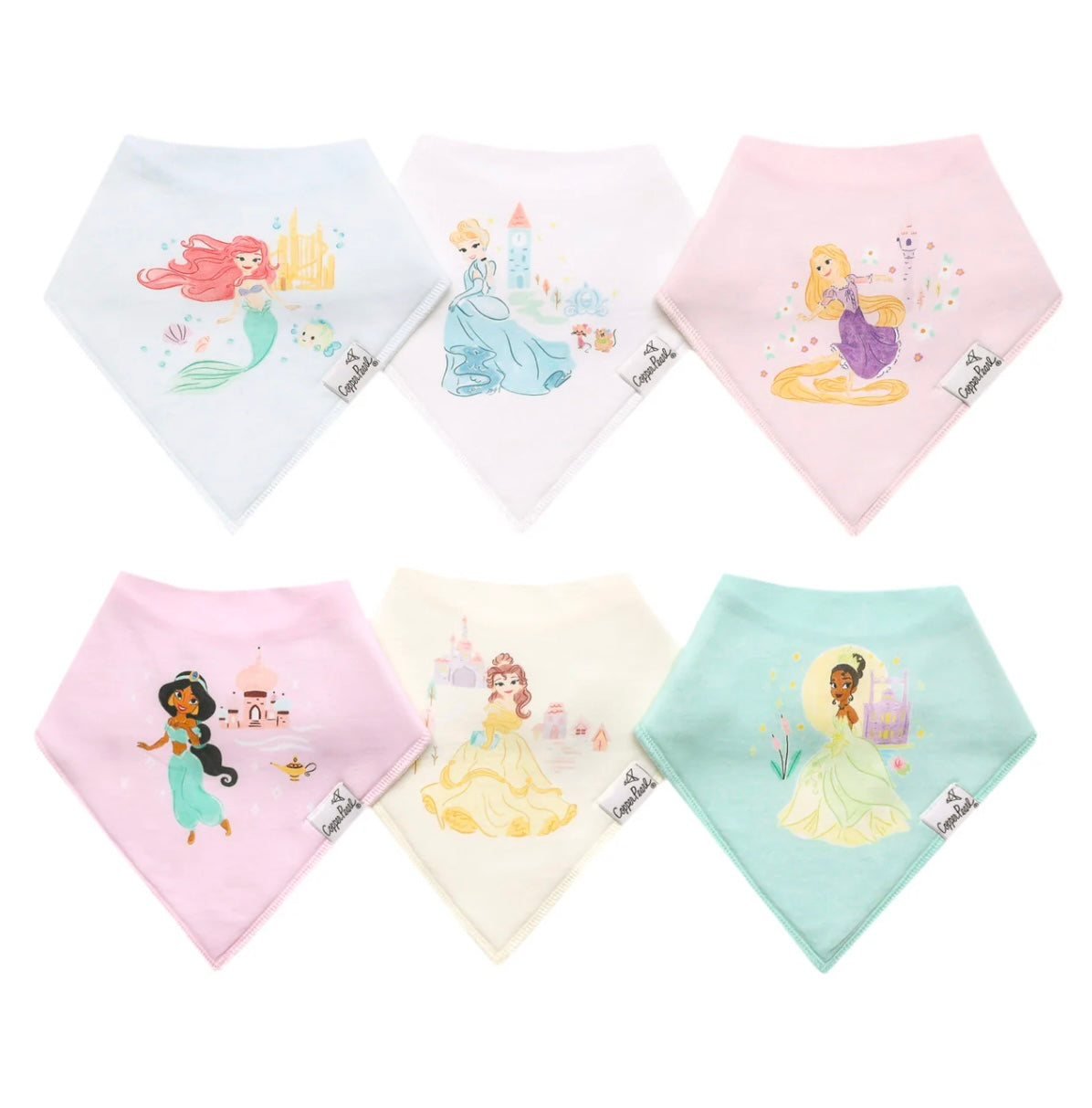 Copper Pearl Bandana Bibs - Disney Princess