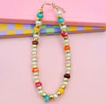 Load image into Gallery viewer, Joyful Gold Beaded Necklace

