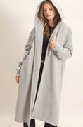 Load image into Gallery viewer, Micah Hooded Cardigan - Heather Grey
