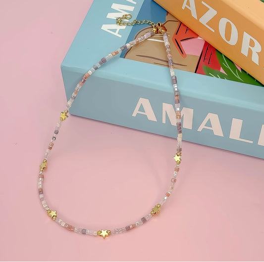 Born to Shine Necklace - Nude