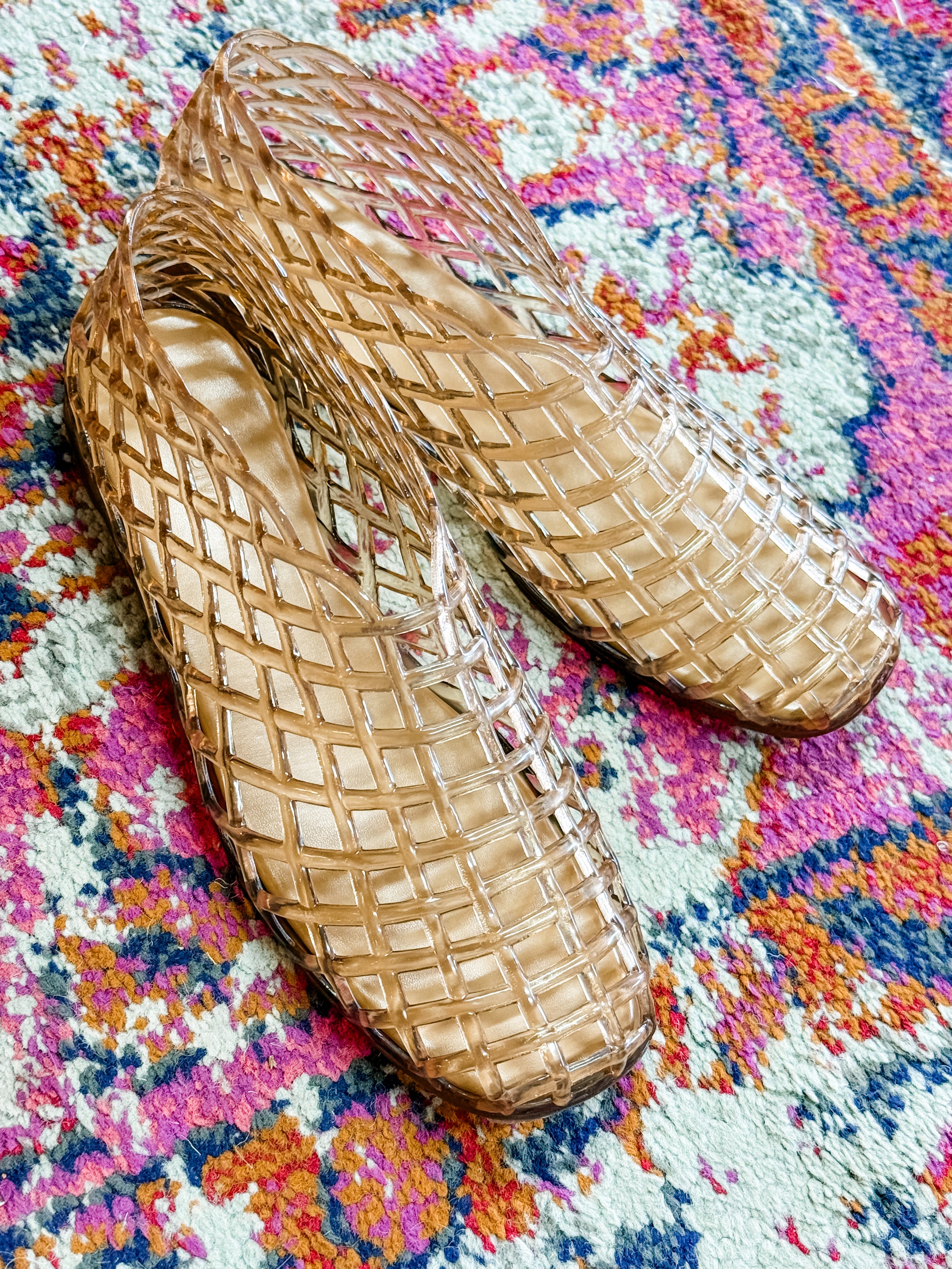 Mocha Jelly Cage Flats