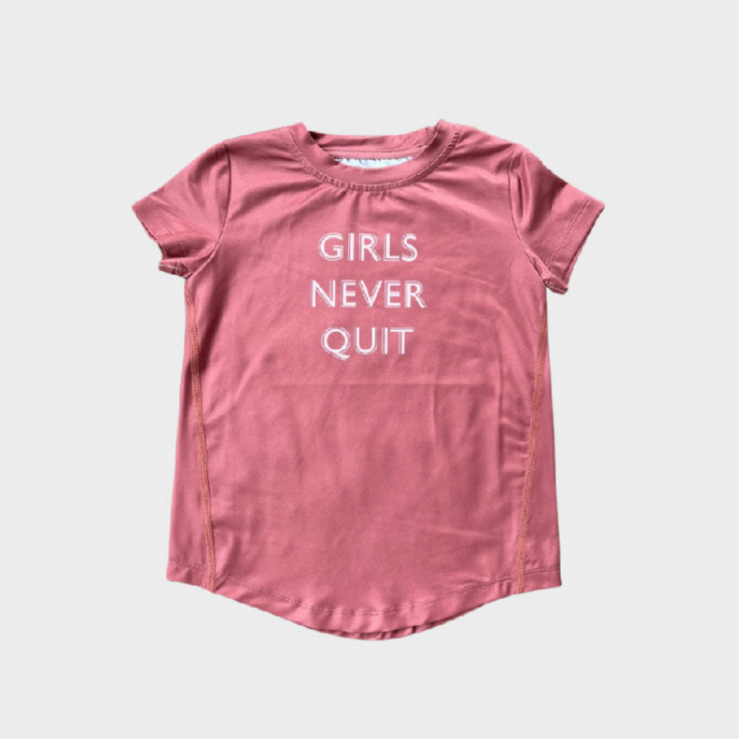 Girls Never Quit Athletic Top