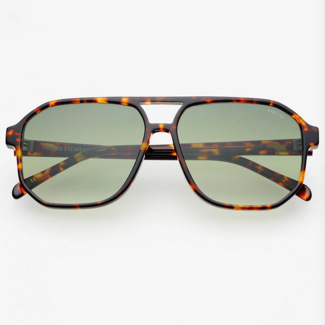 Billie Sunglasses - Tortoise/Green