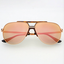 Load image into Gallery viewer, Logan Sunglasses - Gold//Pink Mirror
