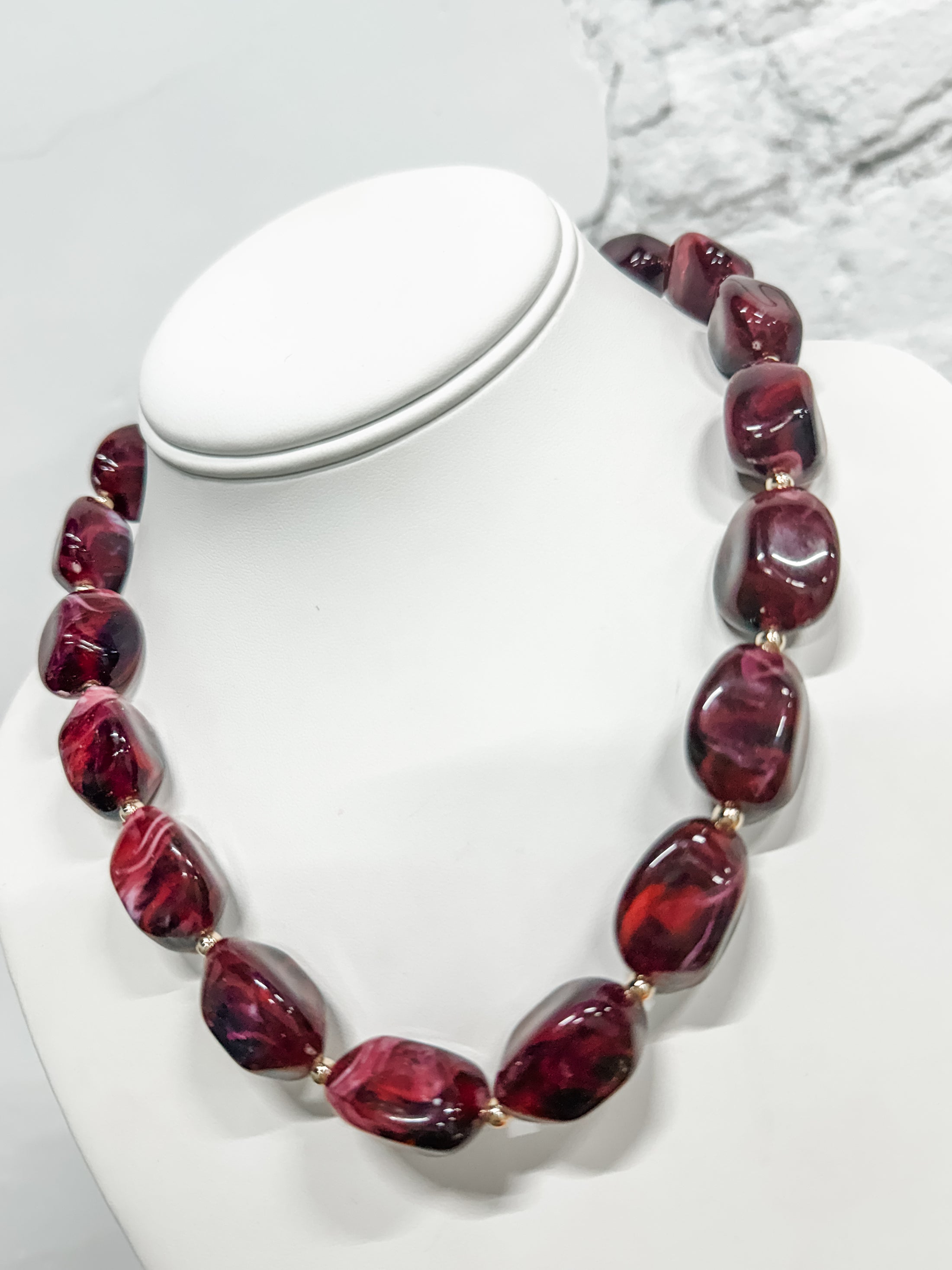 Big Reds Beaded Necklace
