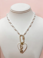 Load image into Gallery viewer, White Love Charm Necklace
