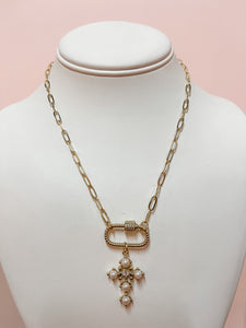 Pearl Cross Necklace