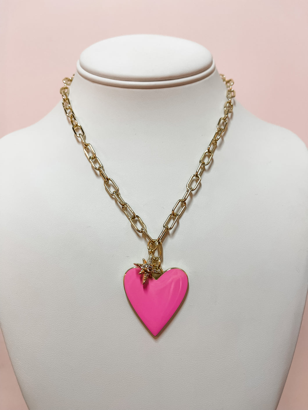 Pink Heart Necklace