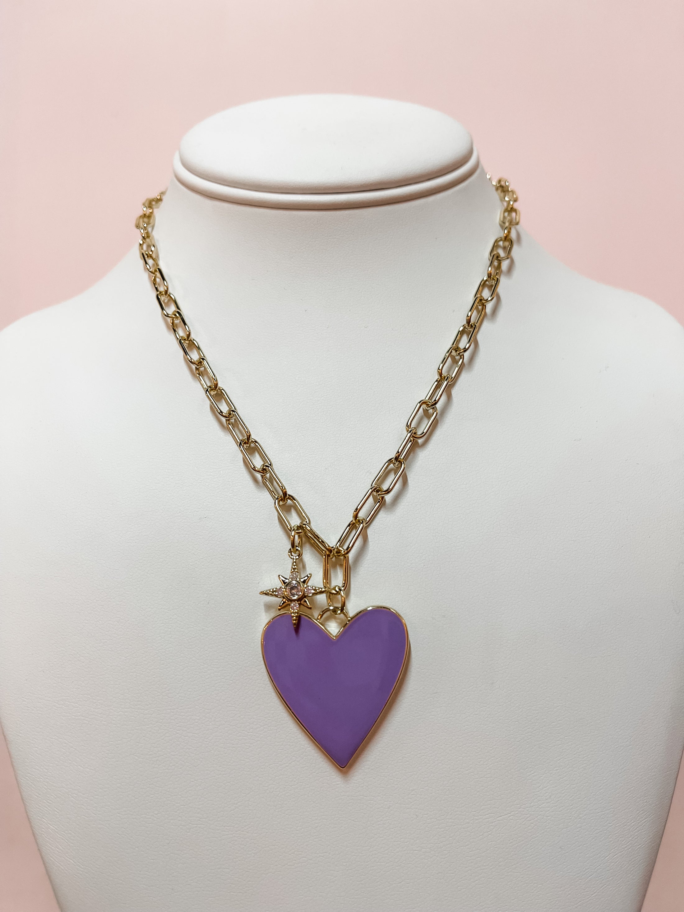 Purple Heart Necklace