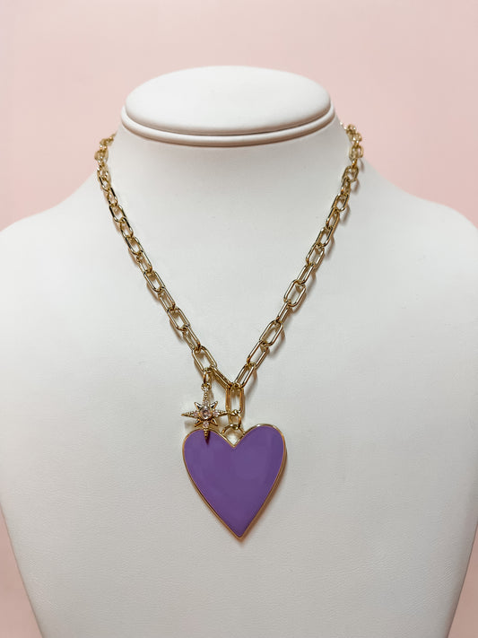 Purple Heart Necklace