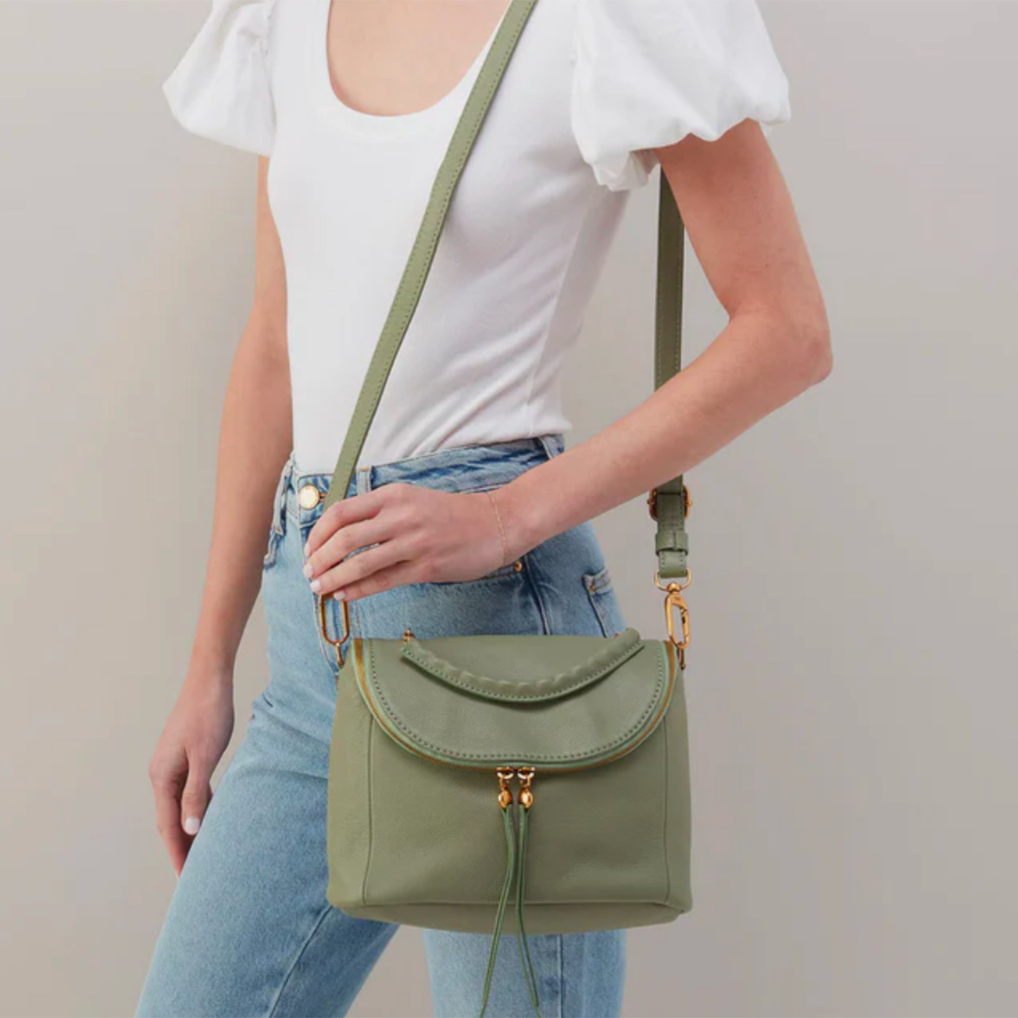 Hobo Fern Top Handle Satchel - Watercress