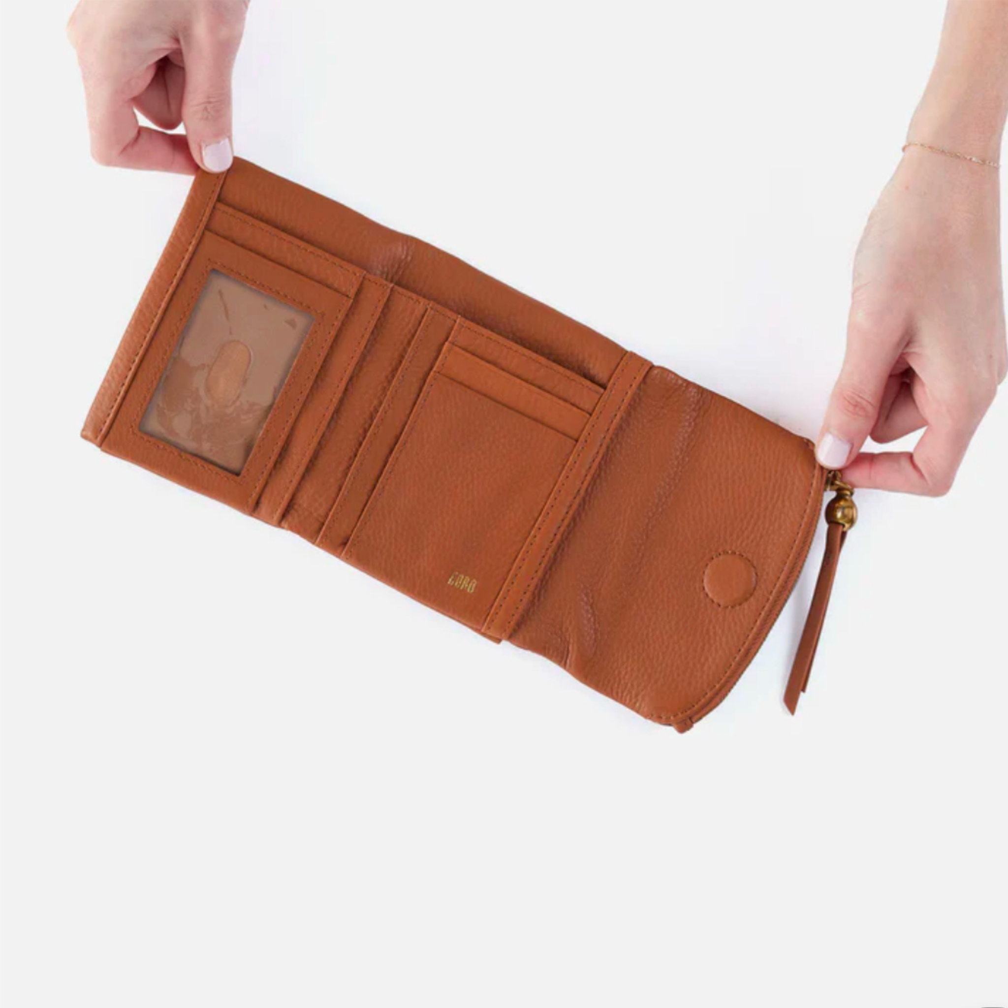 Fern Medium Tri-Fold Wallet - Warm Honey