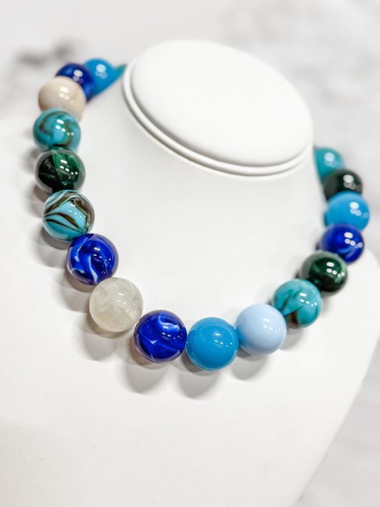 Sea Glass Beaded Necklace