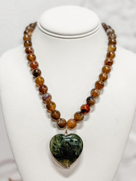 Tortoise Heart Necklace