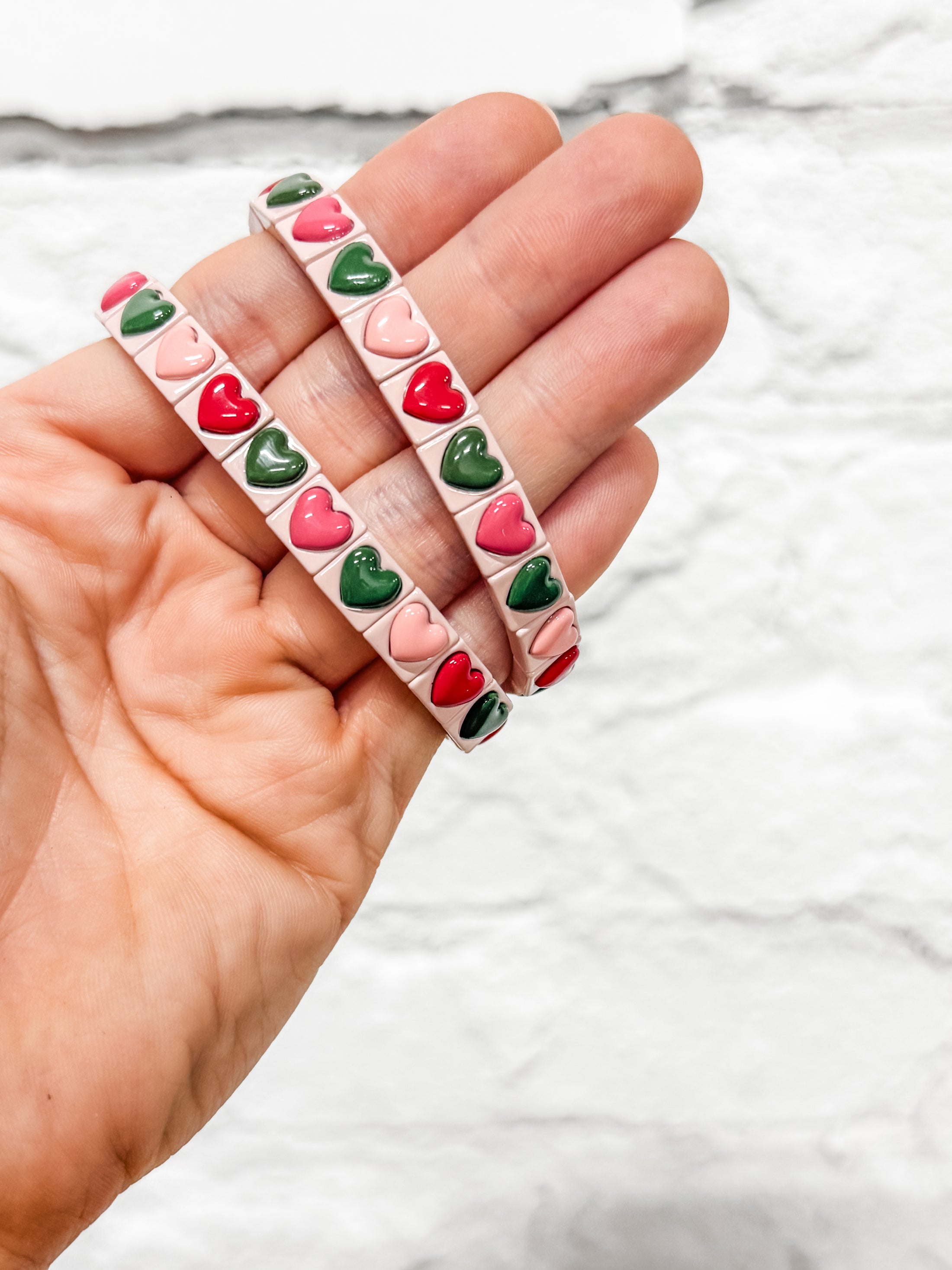 Hartley Bracelet - Pink//Green