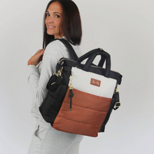 Load image into Gallery viewer, Dream Convertable Diaper Bag - Coffee &amp; Cream
