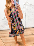 Load image into Gallery viewer, Midnight Bloom Shift Dress

