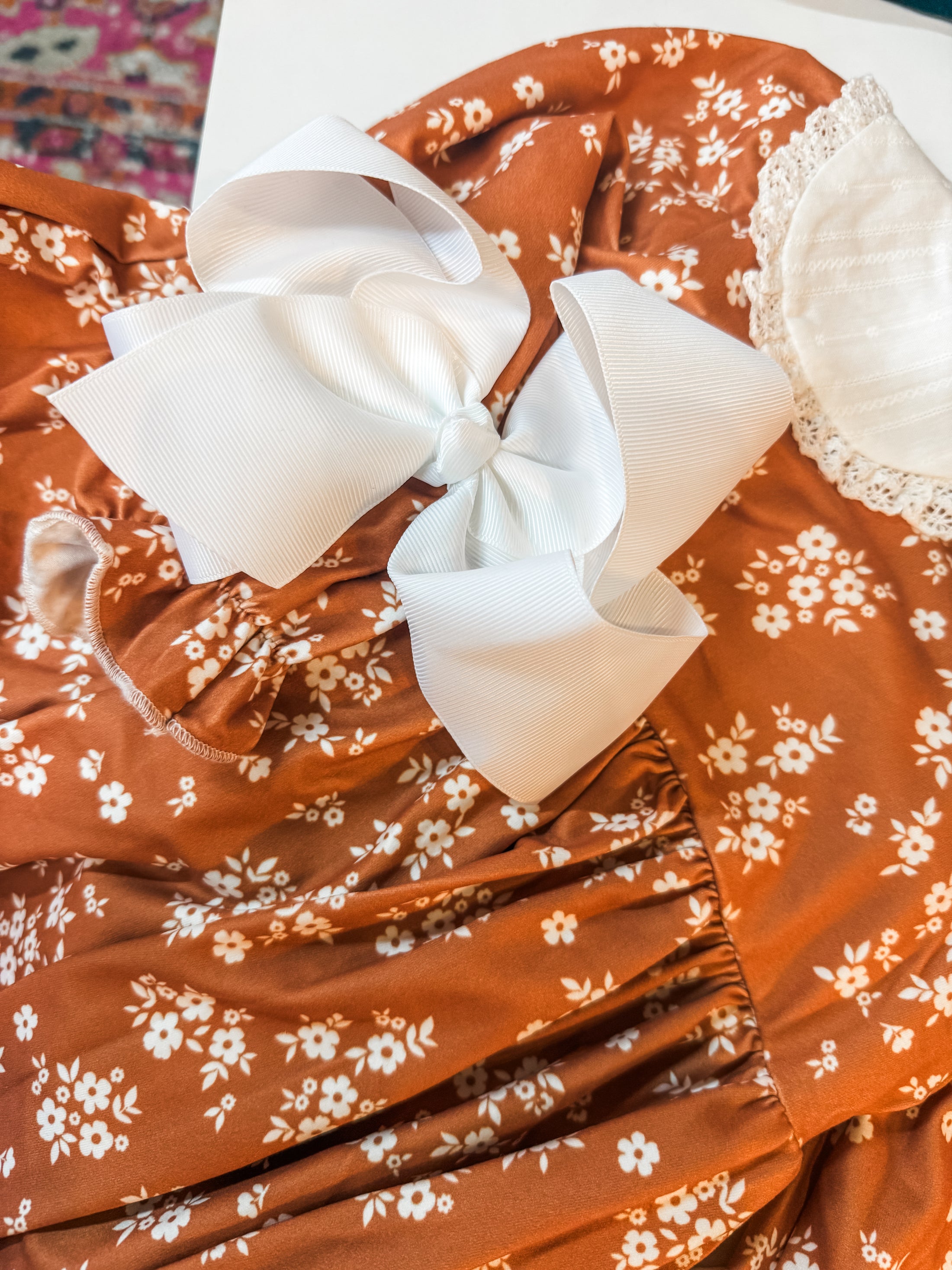 Fall Lace Floral Dress