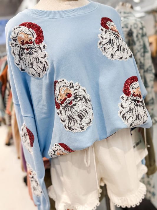Sequin Santa - Blue {Pre-Order} Ships mid/end September