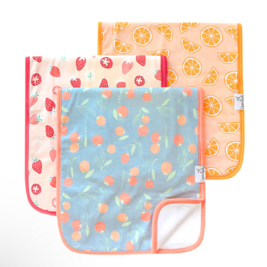 Copper Pearl Burp Cloth Set - Clementine