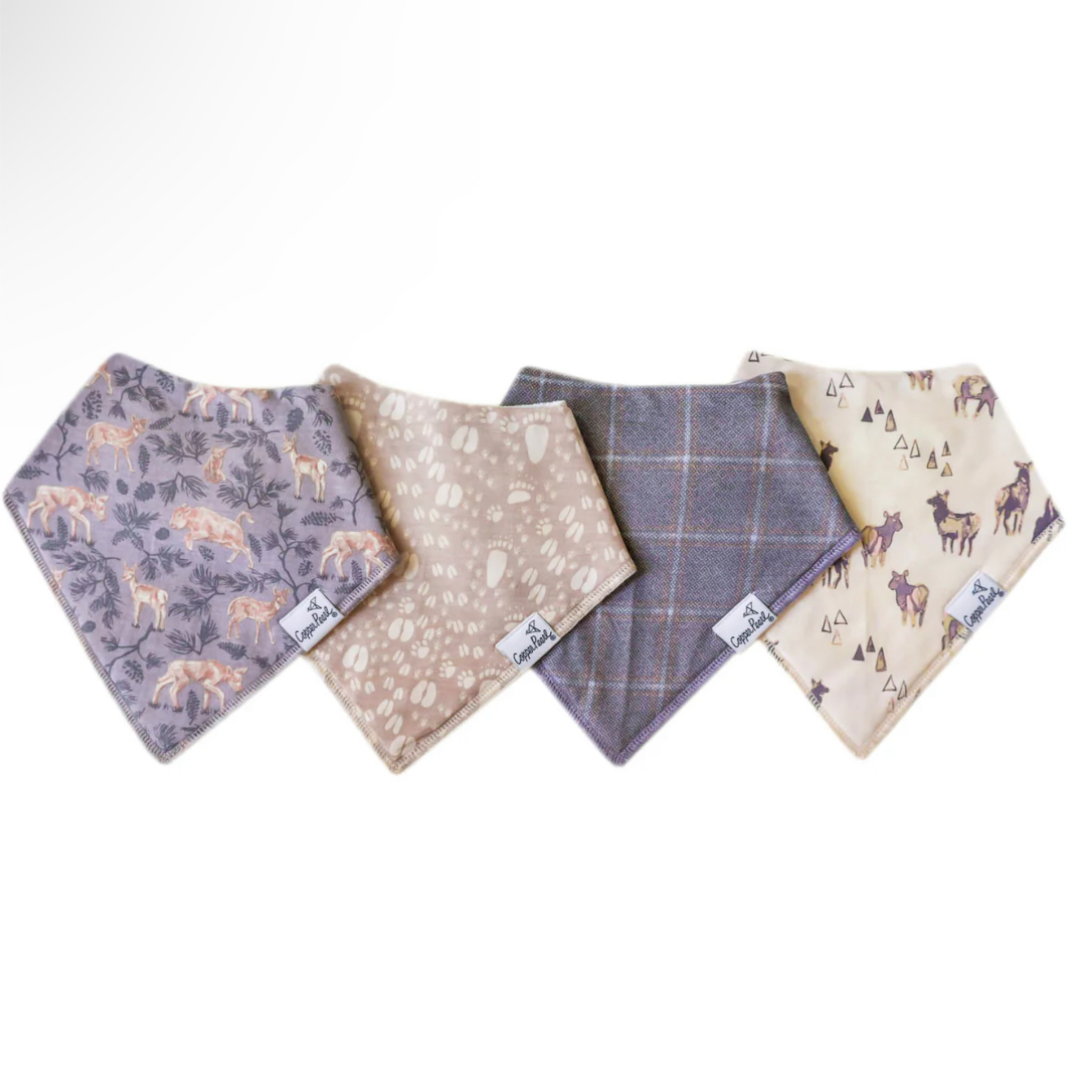 Copper Pearl Bandana Bibs - Timber