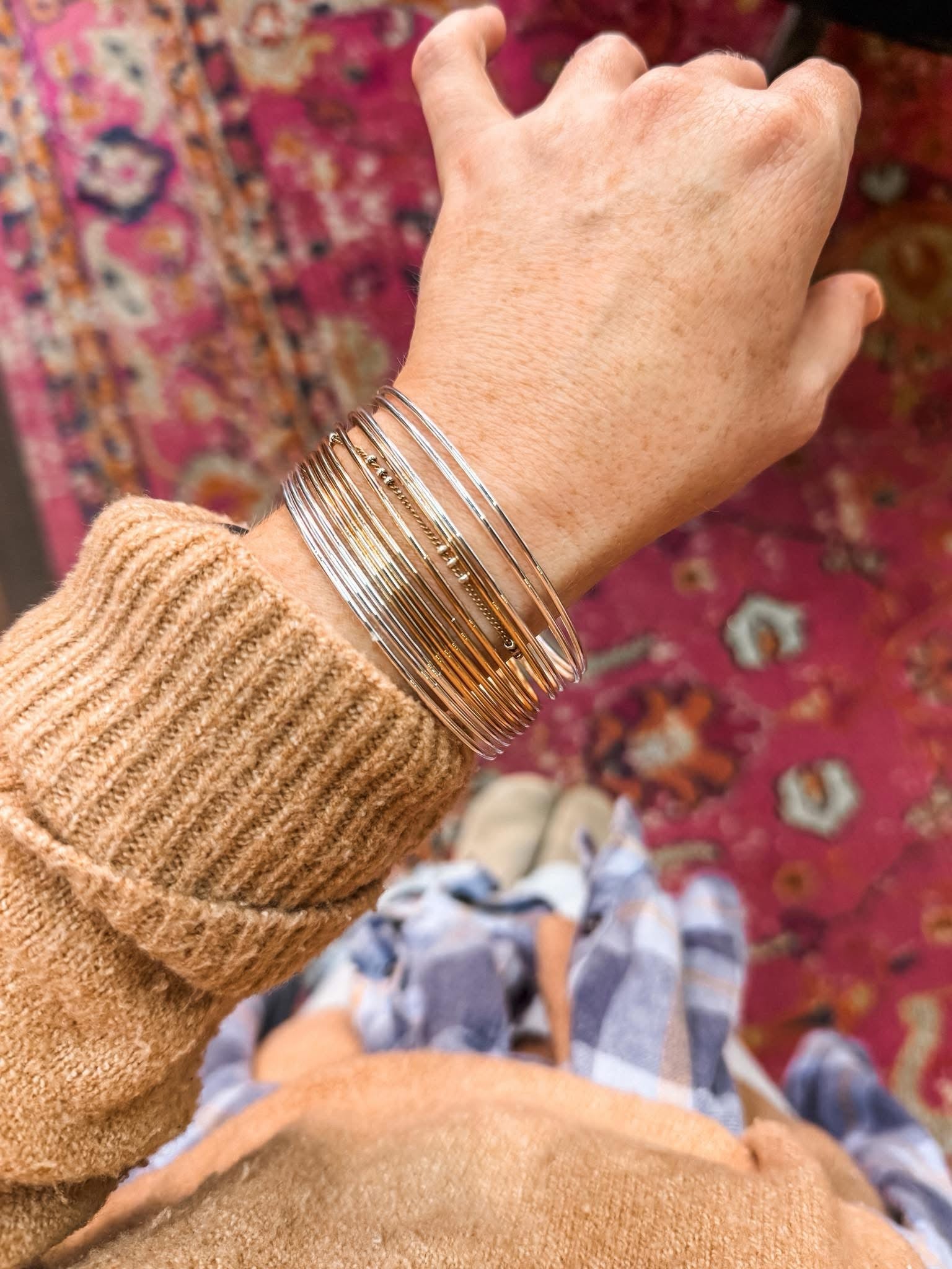 Mixed Metal Bangle Set of 12