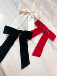 Load image into Gallery viewer, Black Velvet Bow Clip
