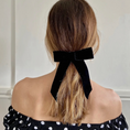 Load image into Gallery viewer, Black Velvet Bow Clip
