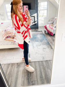 Holly Striped Sweater - Red