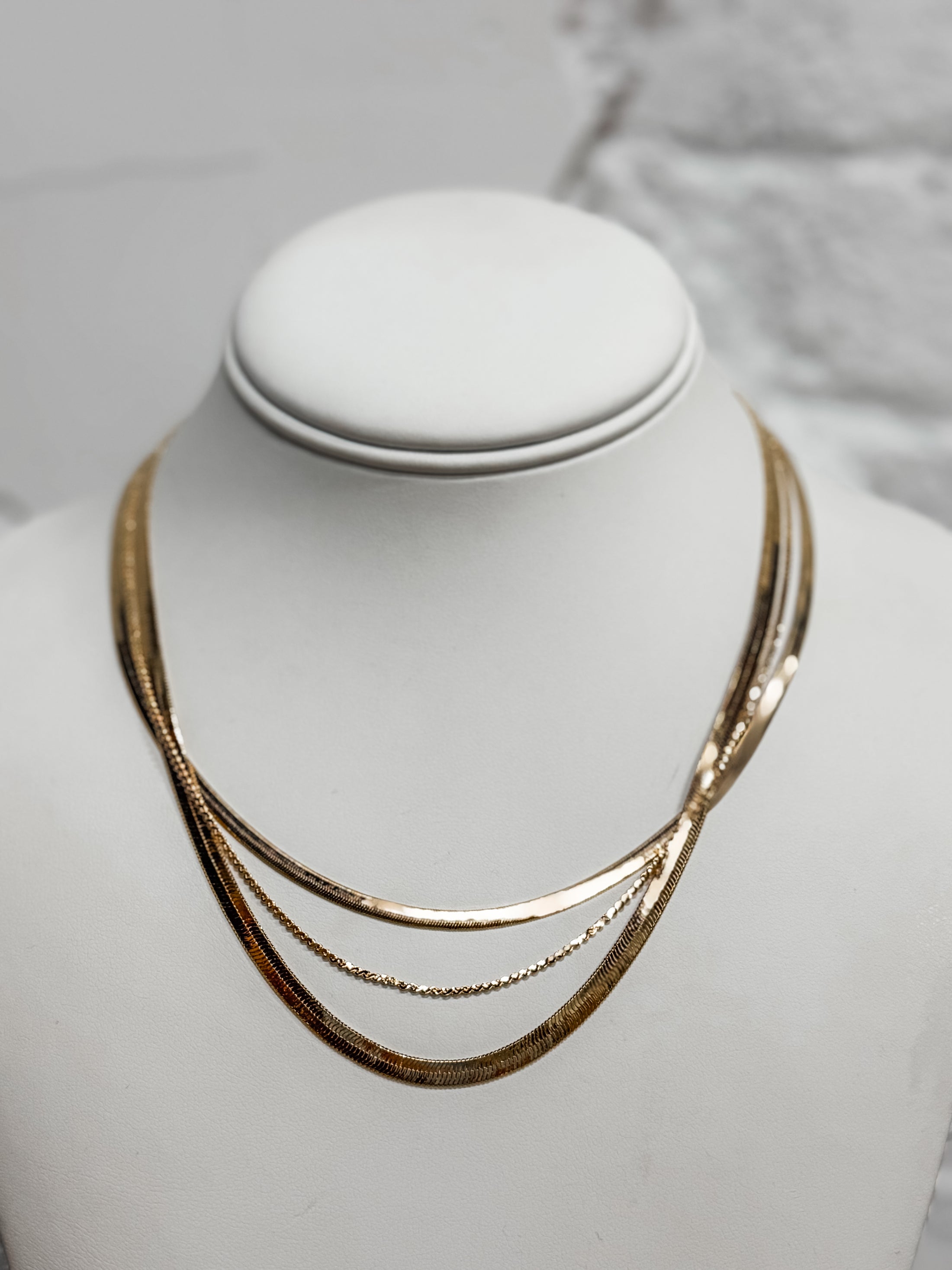 Honey Love Triple Chain Necklace