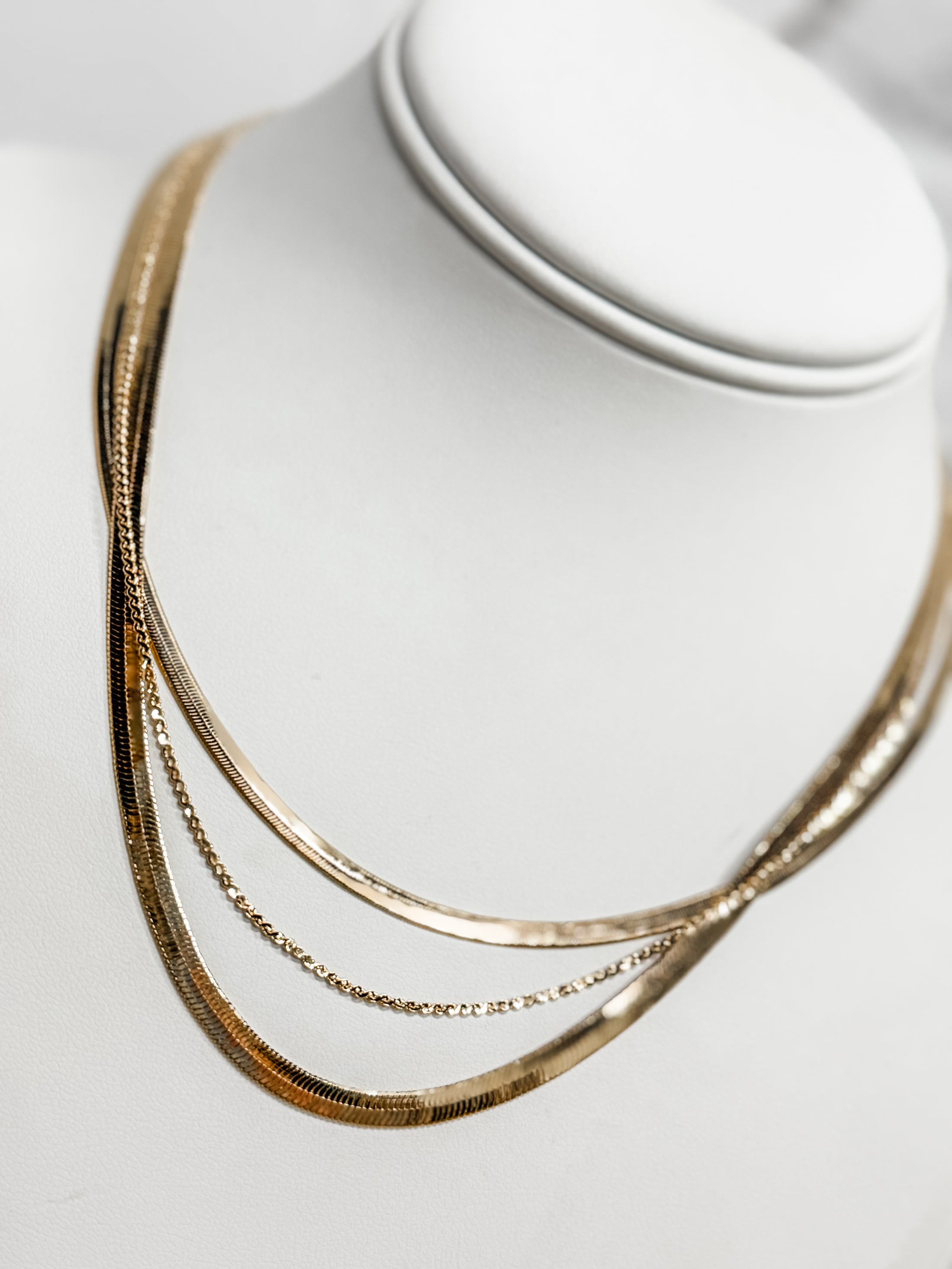 Honey Love Triple Chain Necklace
