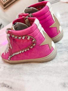 Rio Pink Studded Hi Top Sneakers