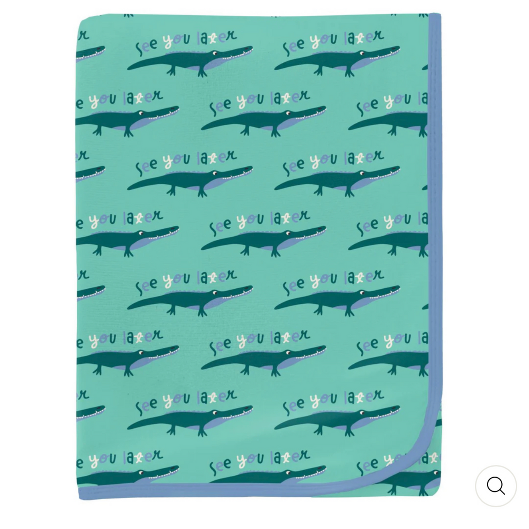 Kickee Pants Swaddle Blanket - Later Alligator