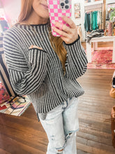 Load image into Gallery viewer, Sharna Striped Sweater - black
