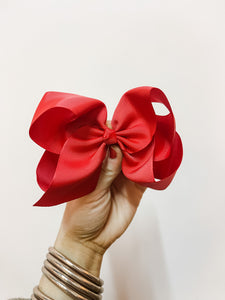 Hair Bow 5.5” (red)