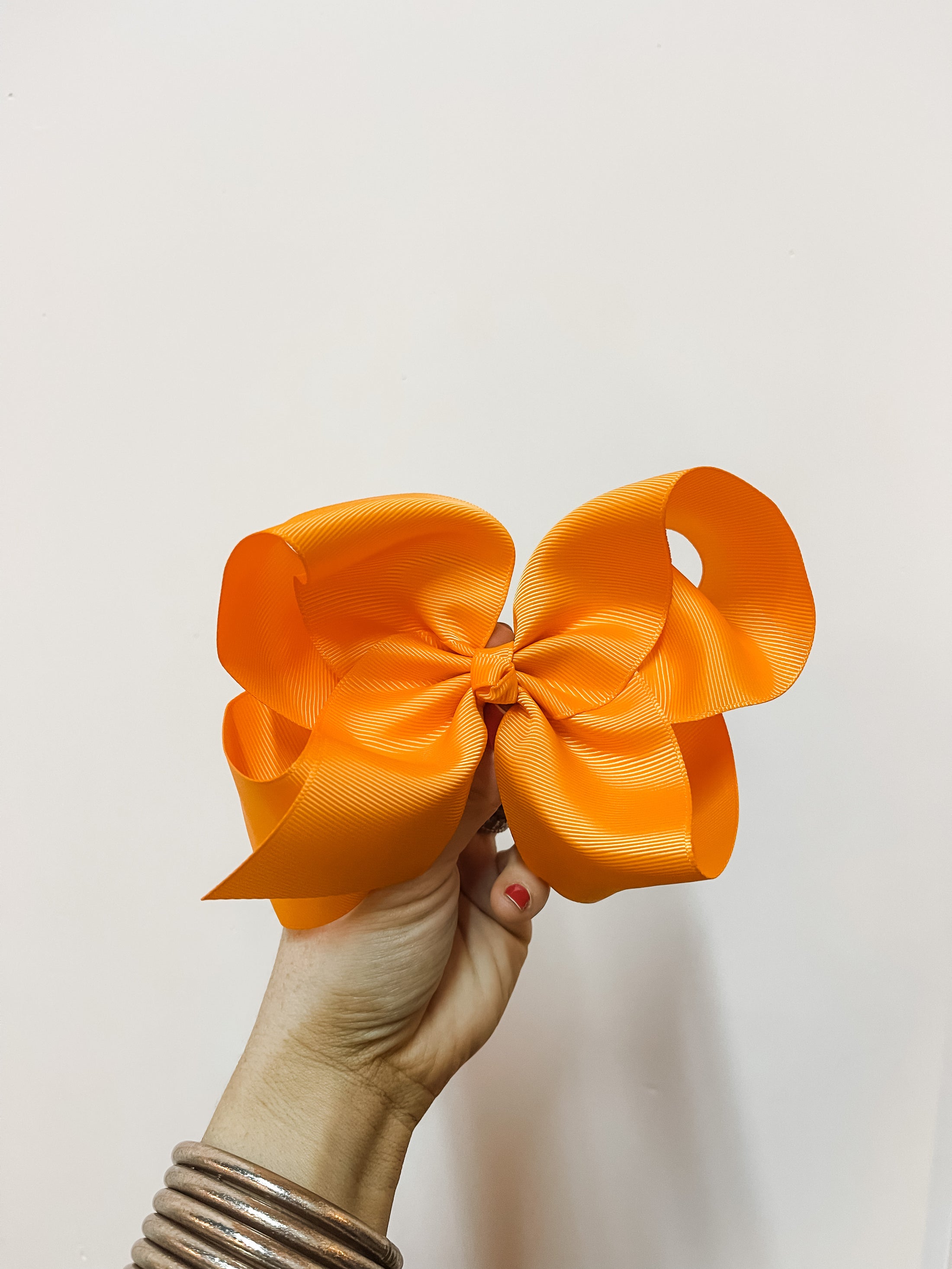 Hair Bow 5.5” (orange)