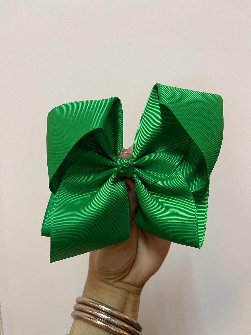 Hair Bow 5.5” (emerald)